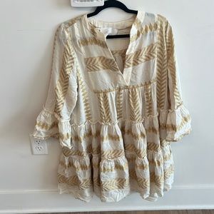 Kasia white and gold dress. Worn infer, perfect condition!